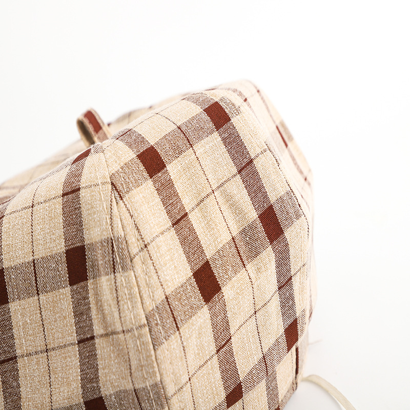 Vintage Plaid Pumpkin Hat Lady