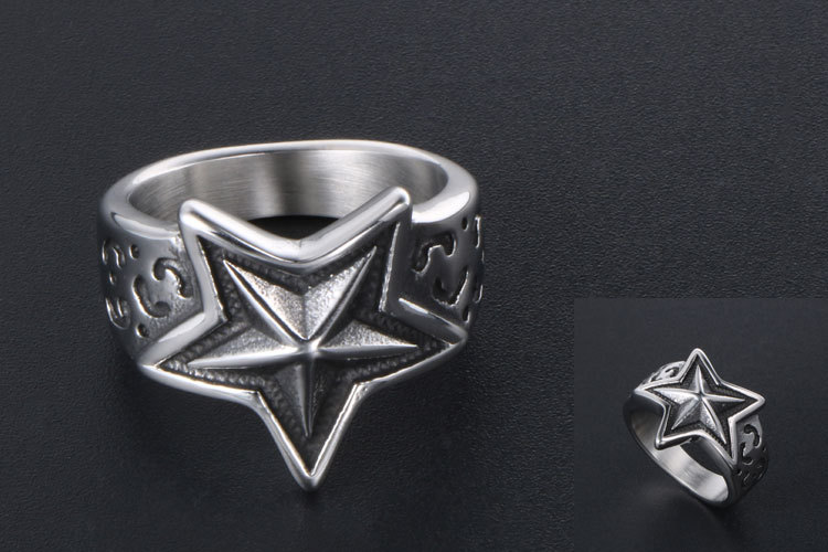 Trendy Men's Titanium Steel Ring Jewelry