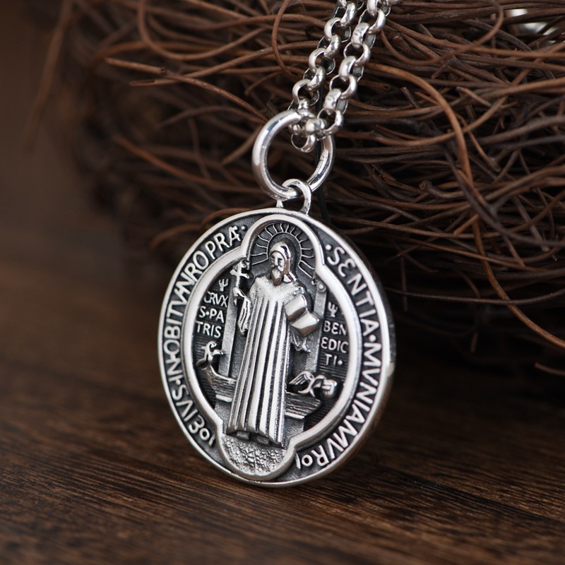 S925 Silver Retro Craft Silver Pendant Fashion Thai Silver Book