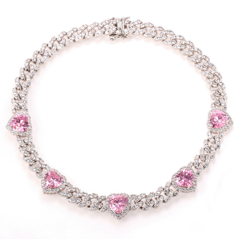 قلادة حب ملون بحجر الزركون للسيدات - سلسلة عصرية وشائعة