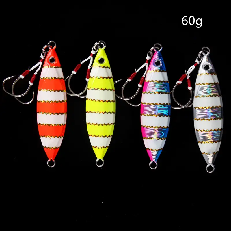 Luminous Laser Lead With Double Hook Slow Rocking Iron Bait