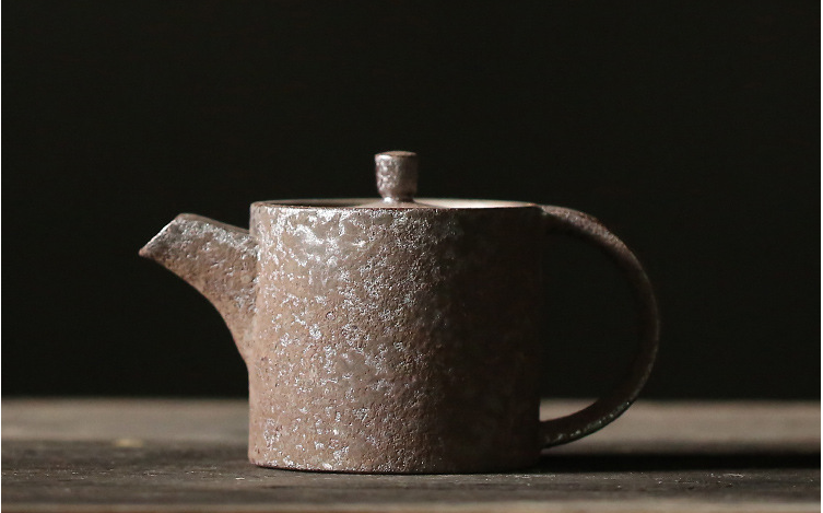 Title 7, Rusty glaze teapot, vintage hand held pot, Ruyi...