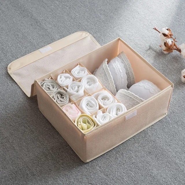 Underwear Storage Box For Household Socks Artifact 13Khaki - Shop at LoveMi