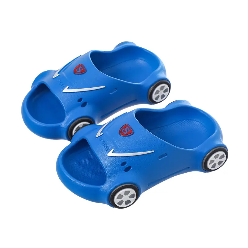 Kids Glowing Slippers Cartoon Car Sandals Children