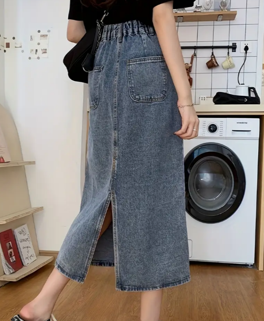 Ladies' High Waist Slim Fit Waist Cinching Skirt