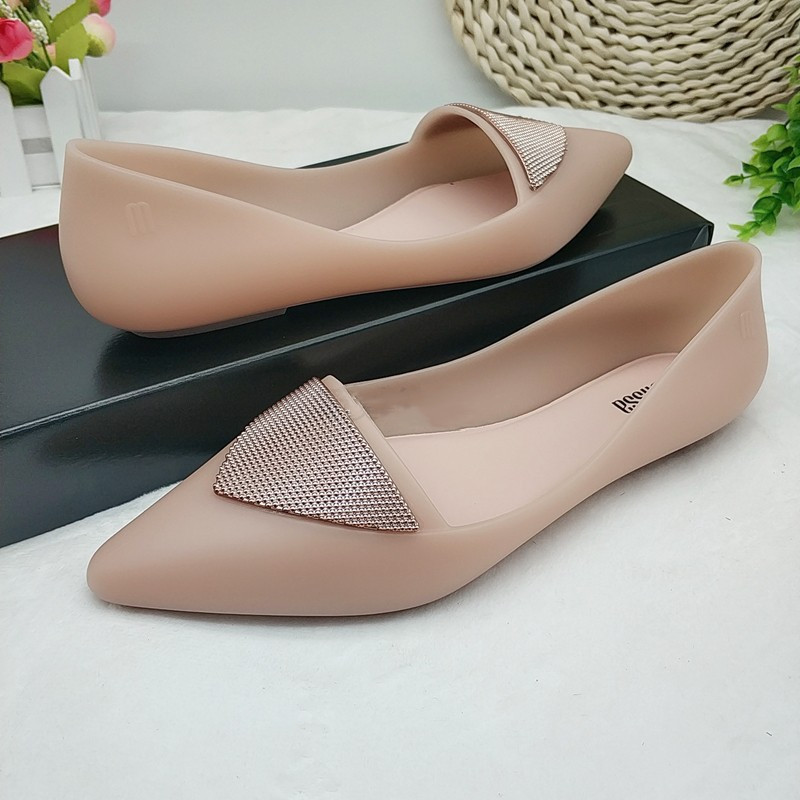 Ladies Fashion Pointed Toe Shoes Color Blocking Flat