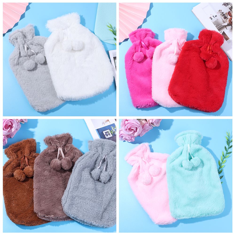 Soft Rabbit Fur Cloth Fur Ball Water Bottle Cover