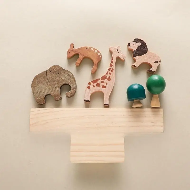 Wooden Forest Animal Balance Seesaw