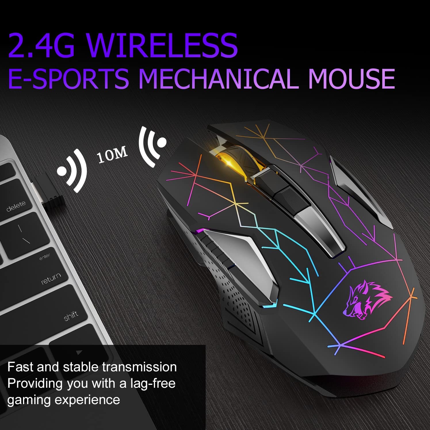 2.4G Wireless Charging Computer Mouse USB Gaming Mice Silent X18 For PC Laptop 6