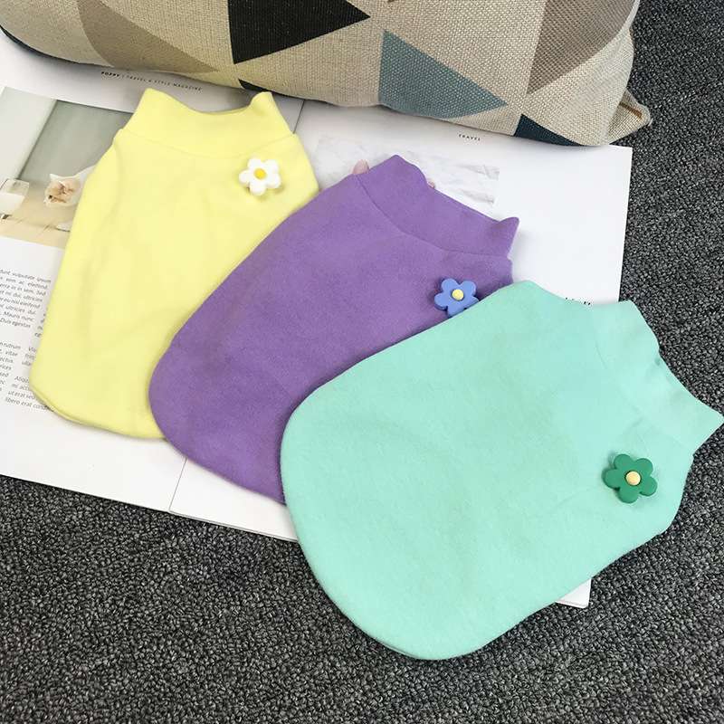 Wool Laga Flower Bottoming Shirt Cotton Cat Clothes