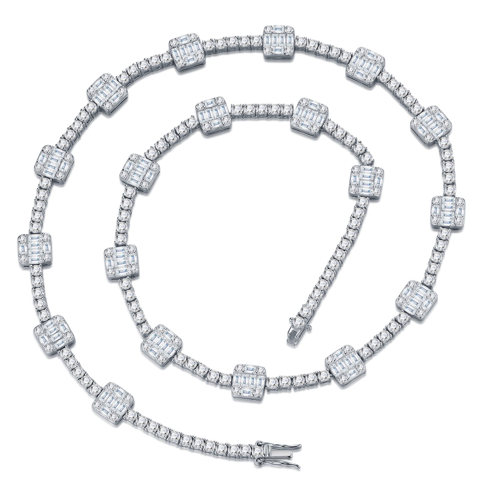 luksuslik minimalistlik kaelakee moissaniidiga