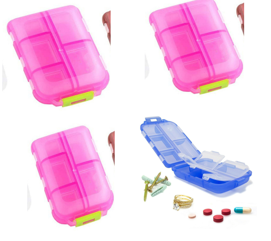 Travel Pill Organizer 10 Grid  Moisture Proof Pills Box For Pocket Purse Daily Pill Case Portable Medicine Vitamin Holder Container - Image 12
