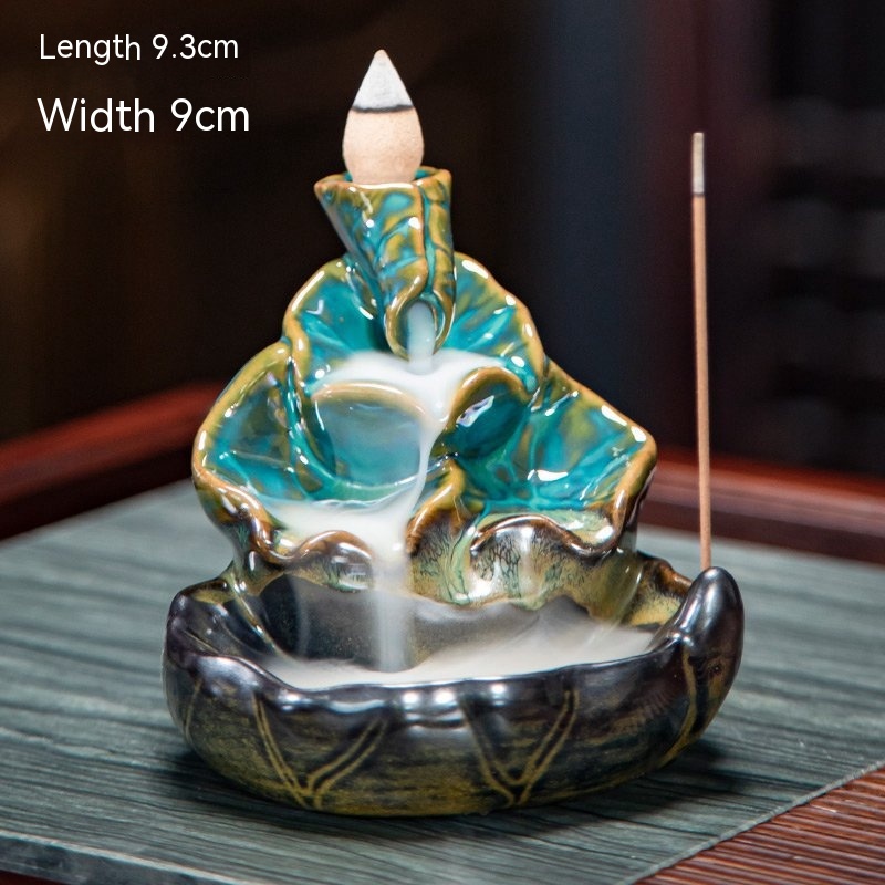 Title 5, Folium Nelumbinis Backflow Incense Burner Decor...