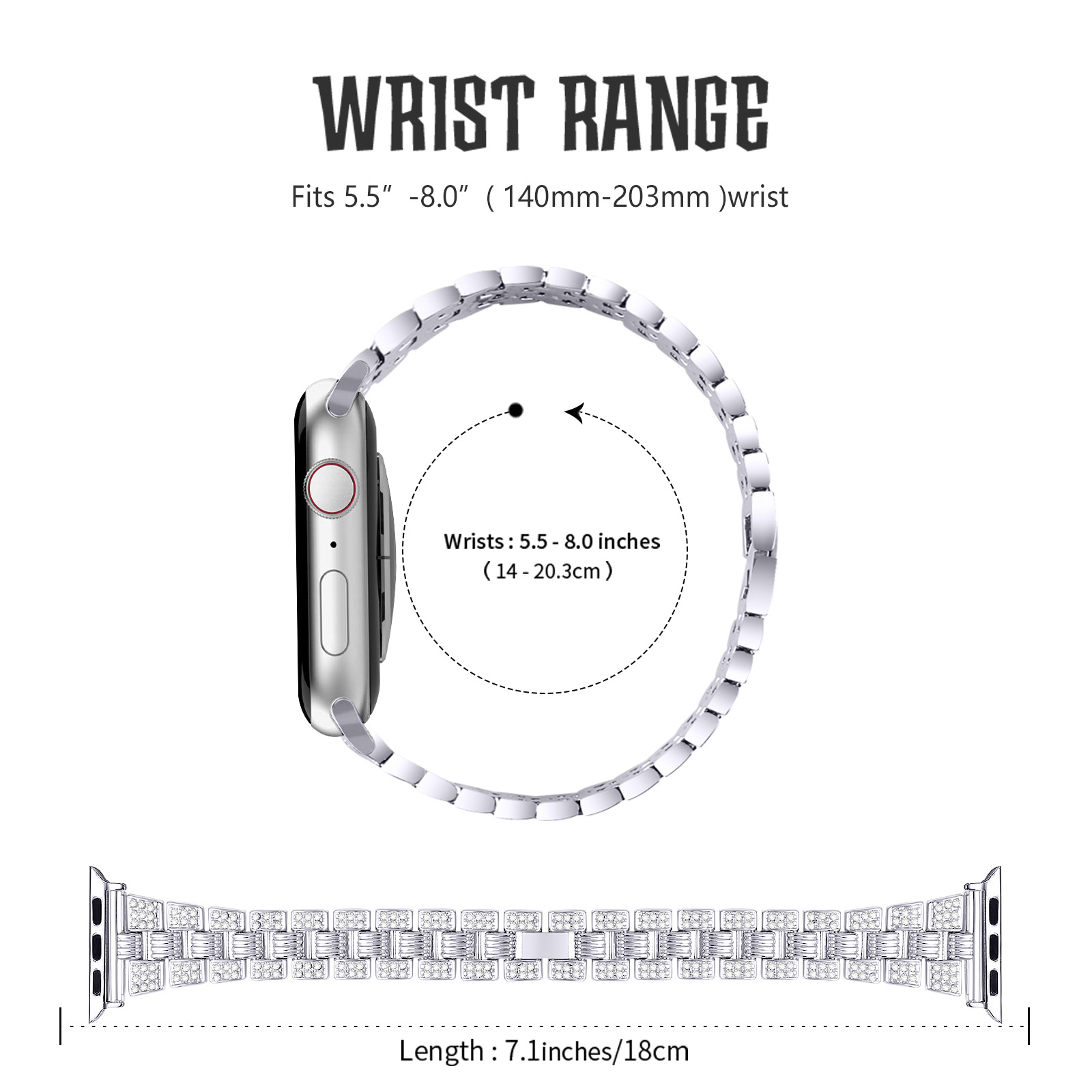 Title 1, Metal Threaded Double Row Diamond Strap