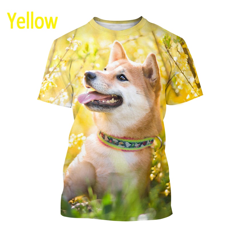 Title 1, Dog 3D Print Short Sleeve T-Shirt for dog lover...