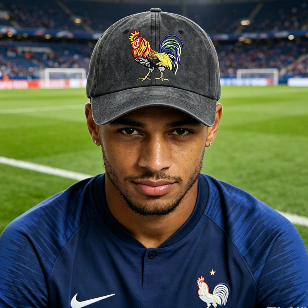 Embroidered Vintage Washed Baseball Cap - France 2026 World Cup Soccer Fan Hat 20 Embroidered Vintage Washed Baseball Cap - France 2026 World Cup Soccer Fan Hat