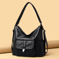 Fashion Simple Single Arrow Handbag - Black - View 1