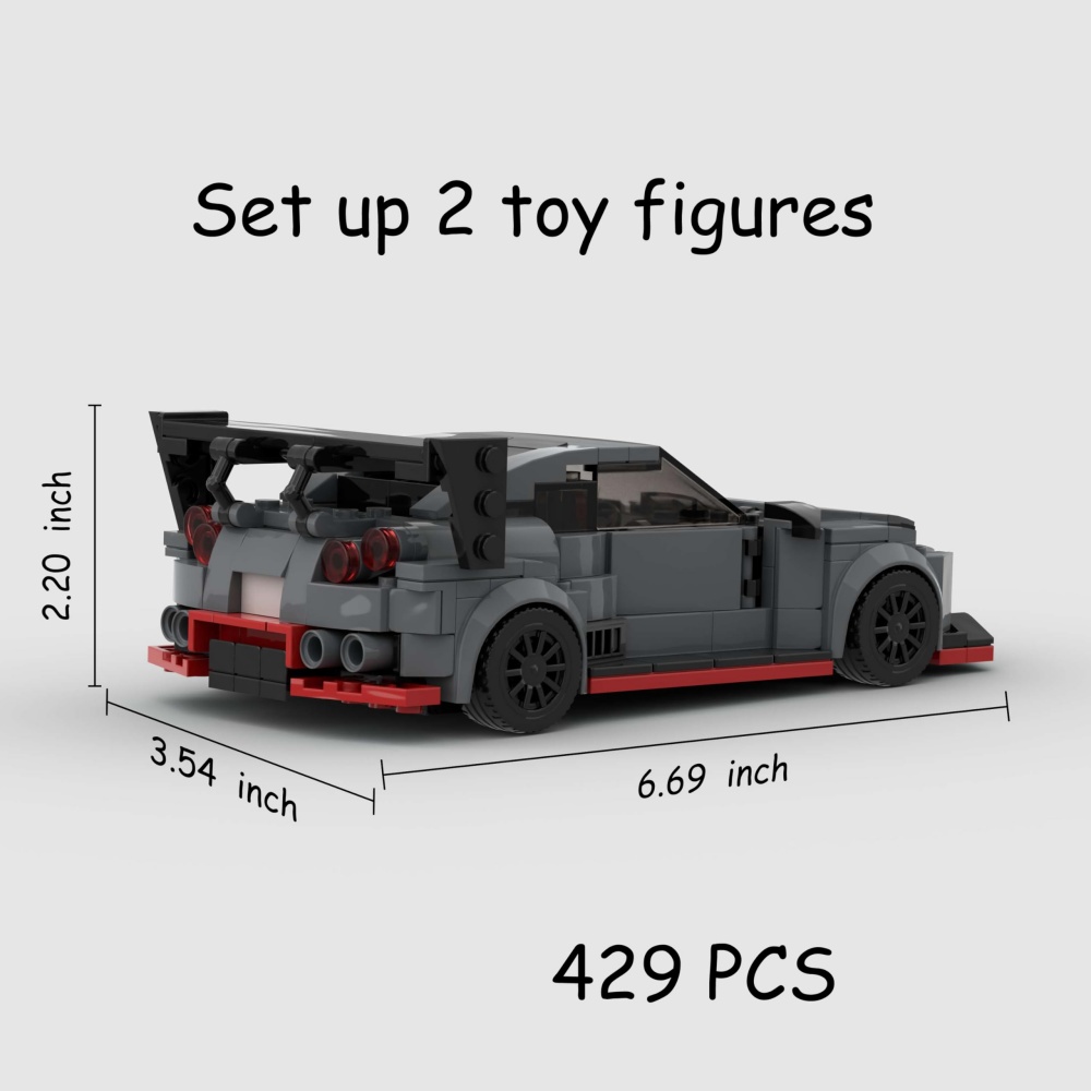 429PCSSports Car MOC Building Blocks Skyline 3