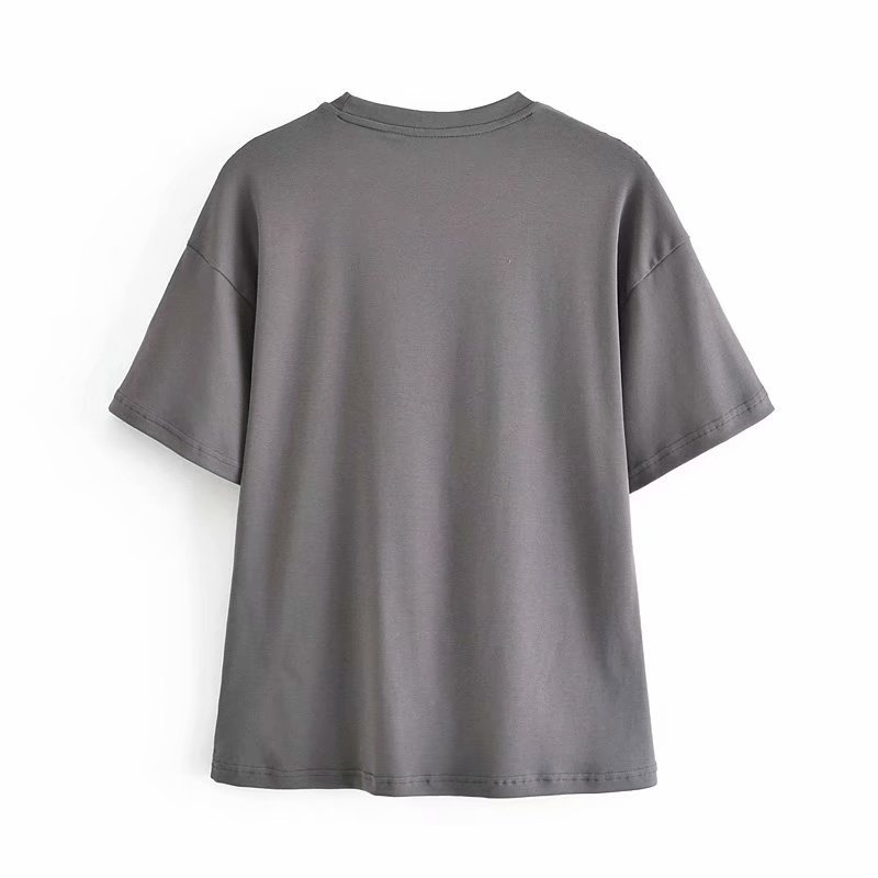 Urban Casual Coastal Rainbow Print Crew Neck T-Shirt