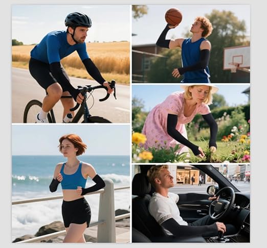 Unisex Cooling Ice Silk Sun Sleeves - UV Protection Thin Arm Guards For Outdoor Cycling, Breathable & Quick-Dry, One Size Fits Most, Elegant Gift Box