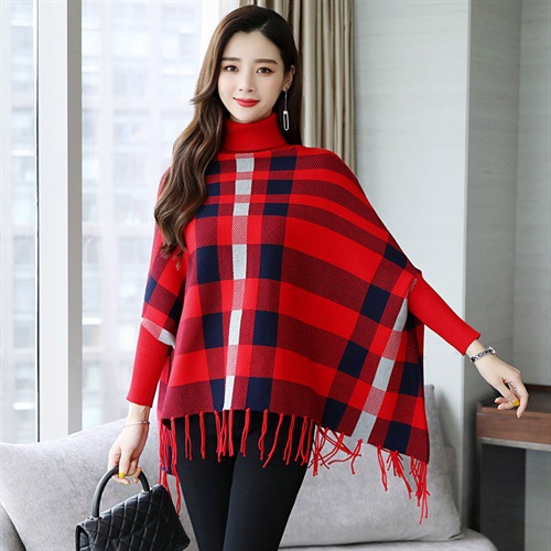 New British Style Contrast Color Striped Checkered Sweater