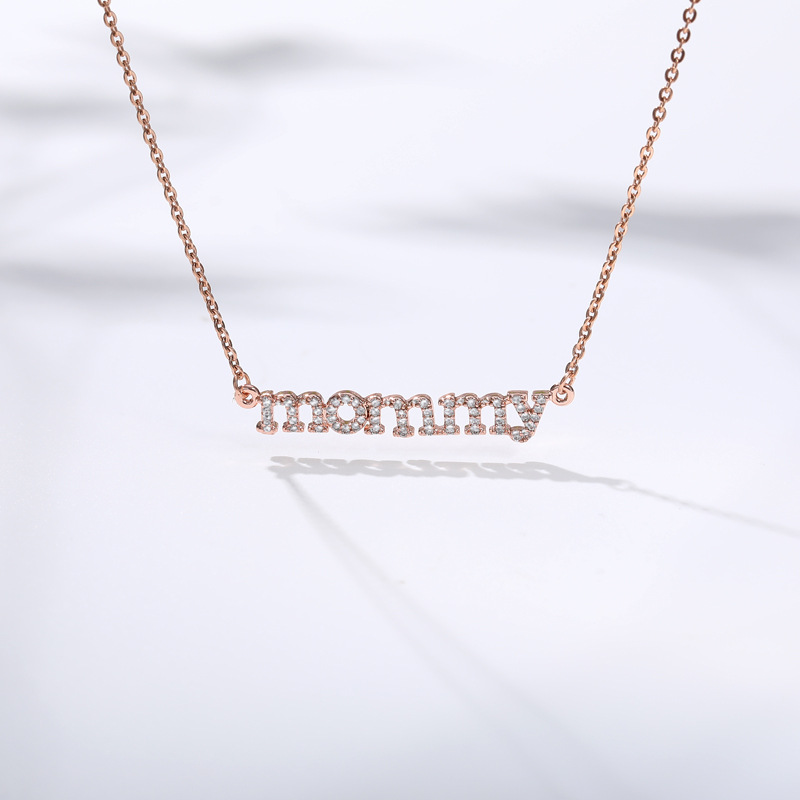 Title 3, Collana con pendente "Mommy" per mamma, catenin...