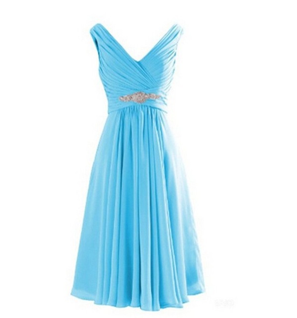 Dignified And Elegant Evening Dress For The Annual Meeting Lake Blue - Shop at LoveMi