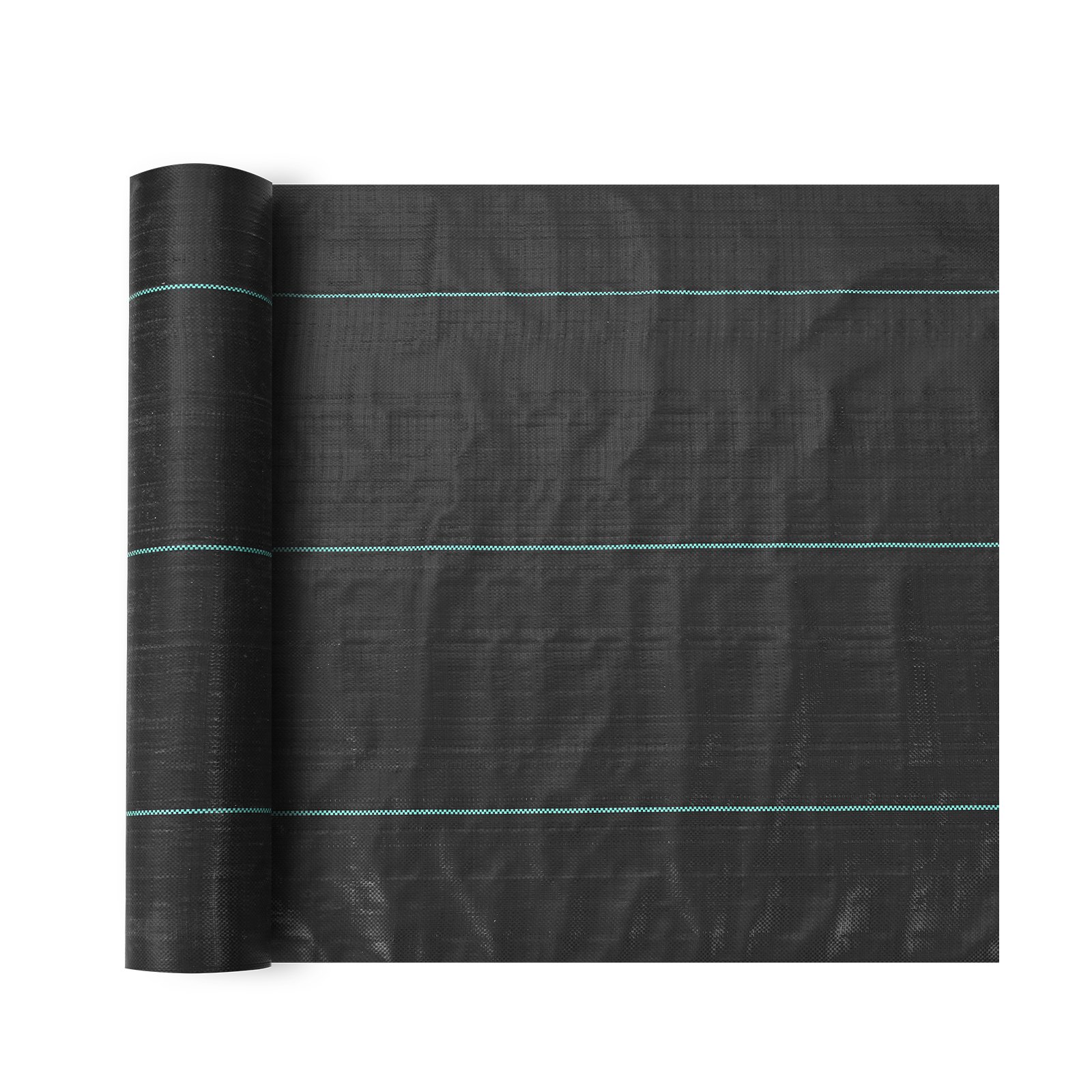 VEVOR Weed Barrier Landscape Fabric, 3x300FT Heavy Duty Garden Weed Fabric, Woven PP Weed Control Fabric, Driveway Fabric, Geotextile Fabric For Landscaping, Ground Cover, Weed Blocker Weed Mat, Black image 6