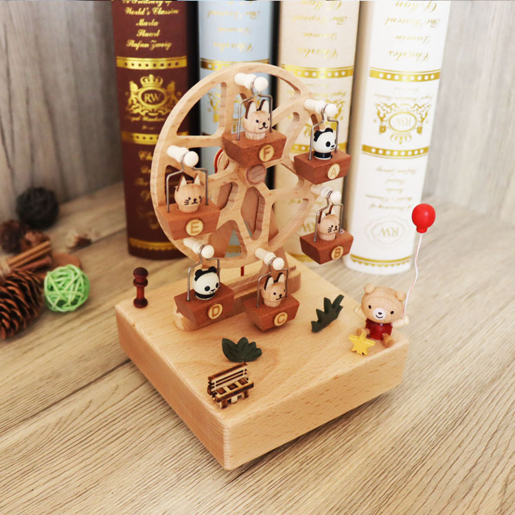 Wooden Windmill With Eight Tone Box