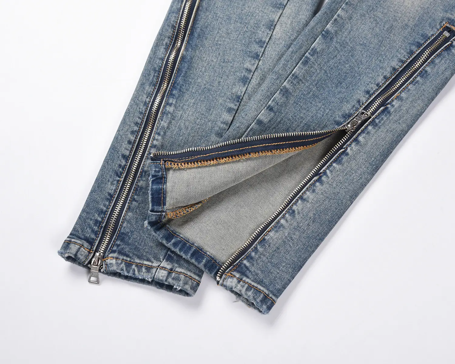 Cut Three-dimensional Stretch High Street Men's Jeans