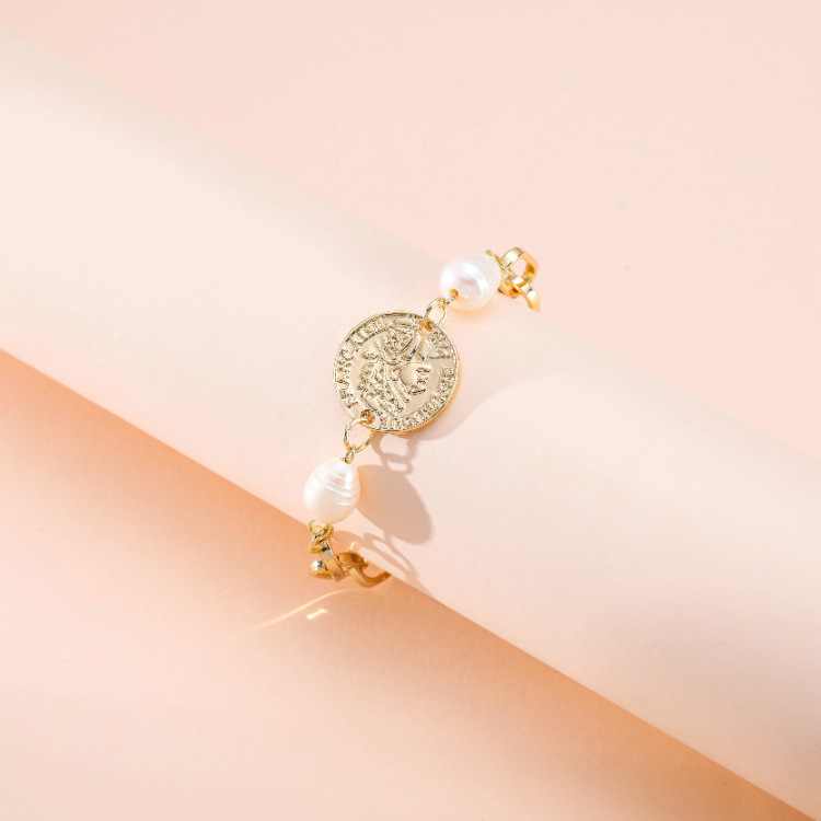 Pearl Disc Alloy Piece Adjustable Interlocking Chain
