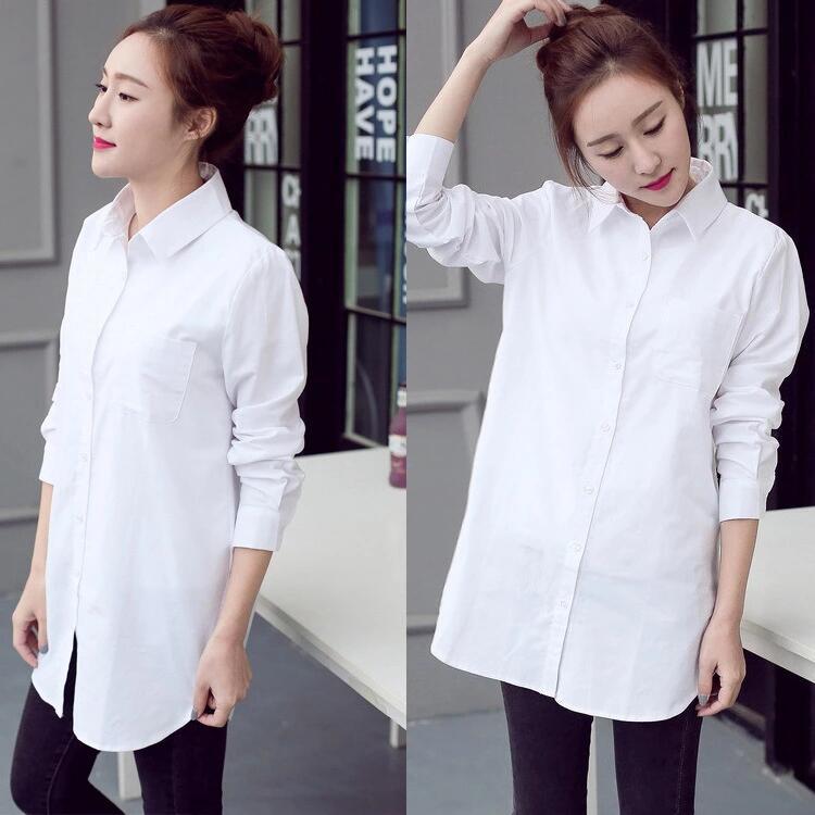 Casual Women's Loose Solid Color Long Sleeve Shirt
