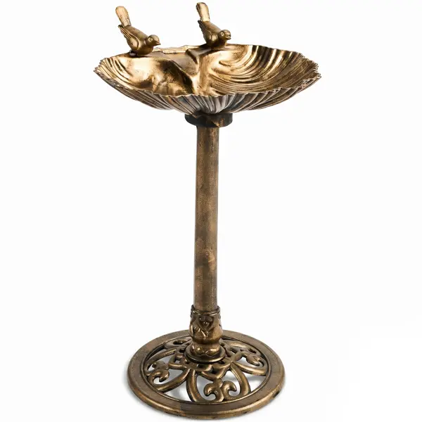 50x36x81cm Antique Bronze Resin Bird Bath