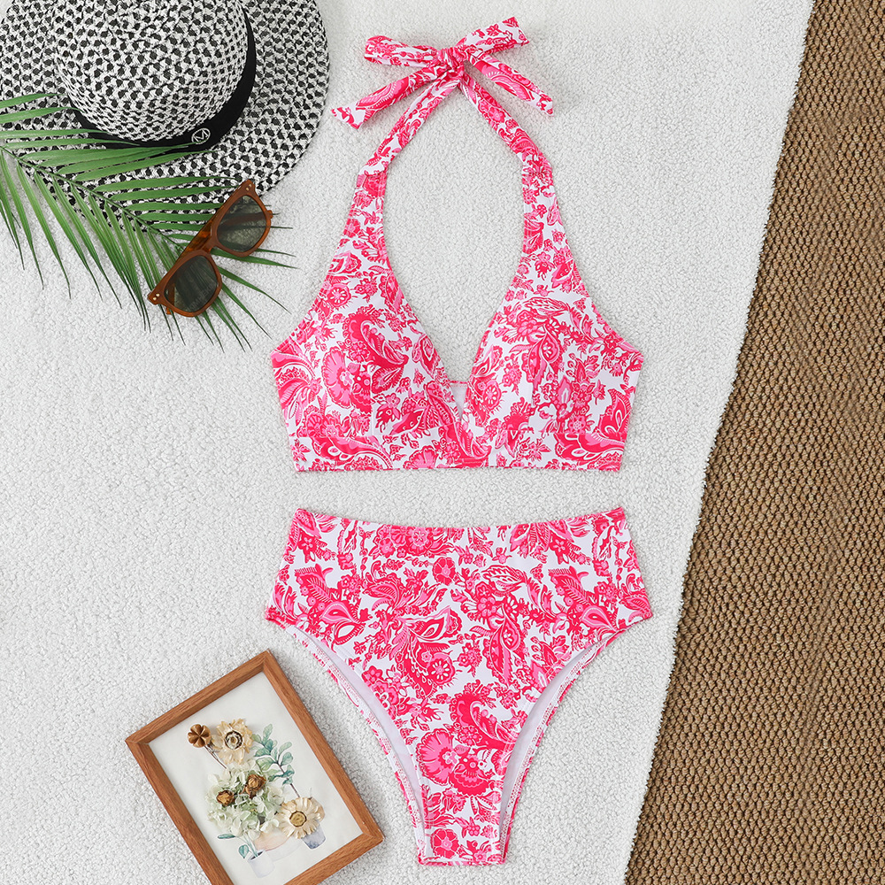 Women's Gathering Bikini Split Swimsuit