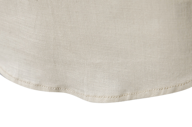 Men's Cotton Linen Shirts Long Sleeve Solid Color - 38