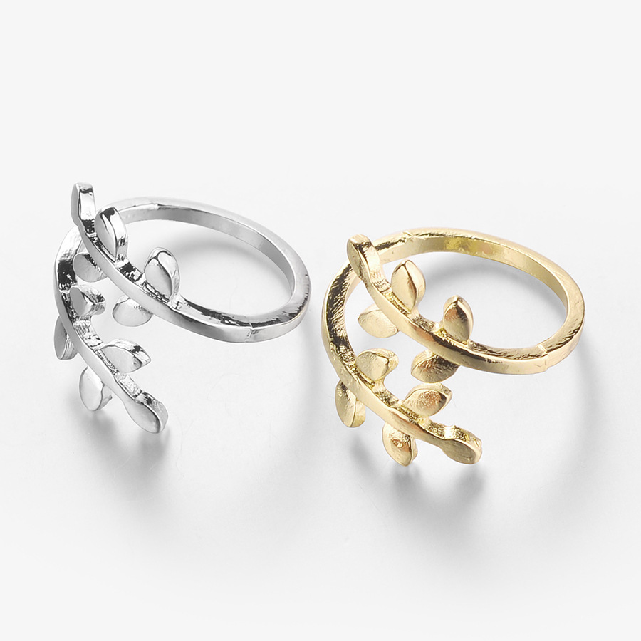 Popular All-match Simple Leaf Ring