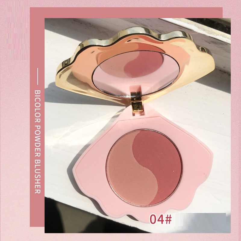 Makeup Shell Double Color Mirror Powder Blusher 04Color - Shop at LoveMi