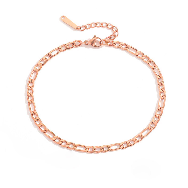 Ladies' Popular Fashion Stainless Steel Anklet Rose Gold