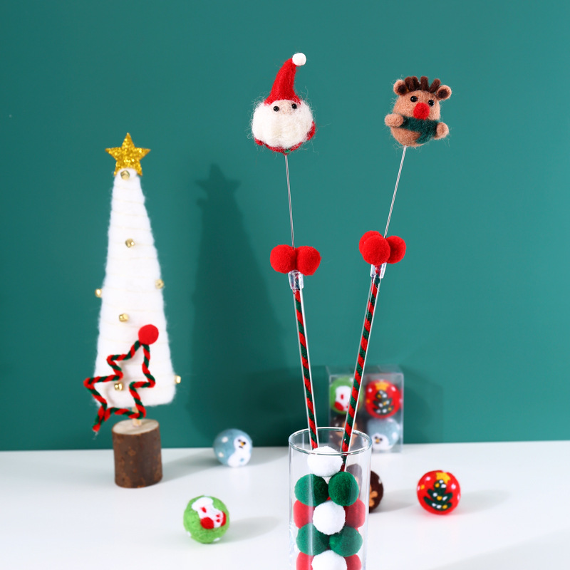 Wool Teases The Cat Stick With Its Own Bells