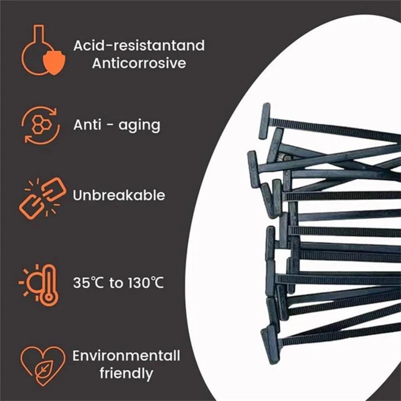 Nylon Universal Cable Tie Buckle,100-300 PCS Pin And Button Zip Ties — image 4