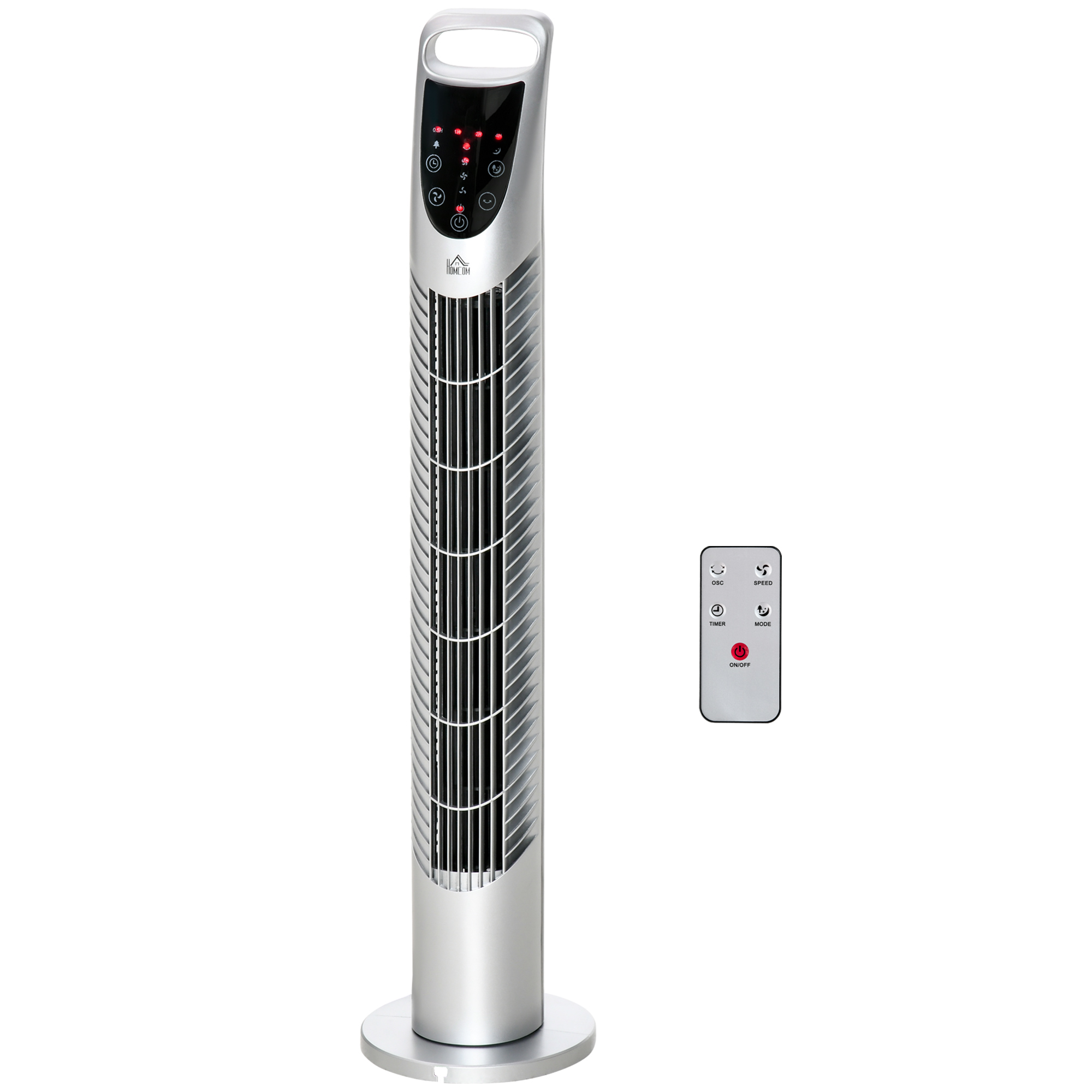 31 Oscillating Tower Fan With Remote Control, 7.5H Timer, 3 Speed 3 Modes, Electric Floor Standing Cooling Fan For Home Bedroom Office, Silver This Product Is Prohibited From Sale On Amazon.