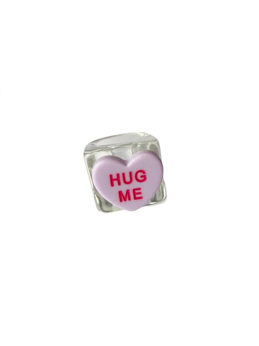 Cute Girly Sense Acrylic Bear Ring Ring