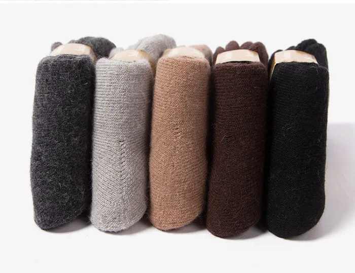 Thick Thermal Winter Socks, Warm Terry-Lined Crew Socks, 5-Pair Pack - detail photo 3
