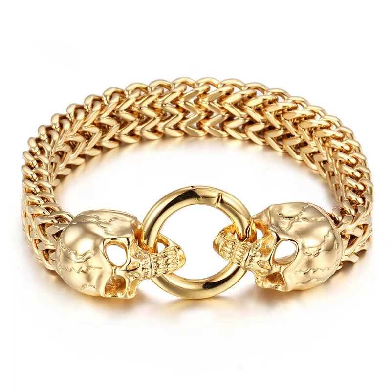 Gold Lion Bracelet | Men's Bracelet | Men's Double Lion Bracelet | Men's Lion Je