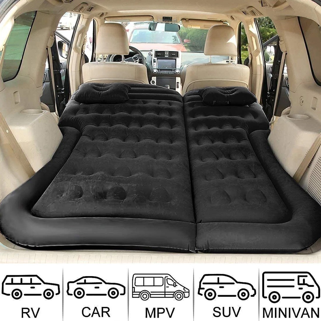 Car SUV Air Bed Sleep Travel Inflatable Mattress Seat Cushion Mat Camping — image 8