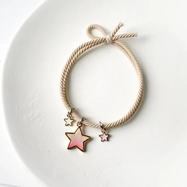 Star Hair Ring Girl Tie Hair Accessories Khaki - Shop at LoveMi