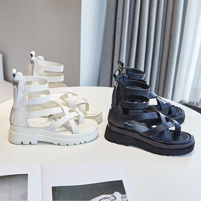 Back Zipper Strappy Sandals, picture 4 of 4