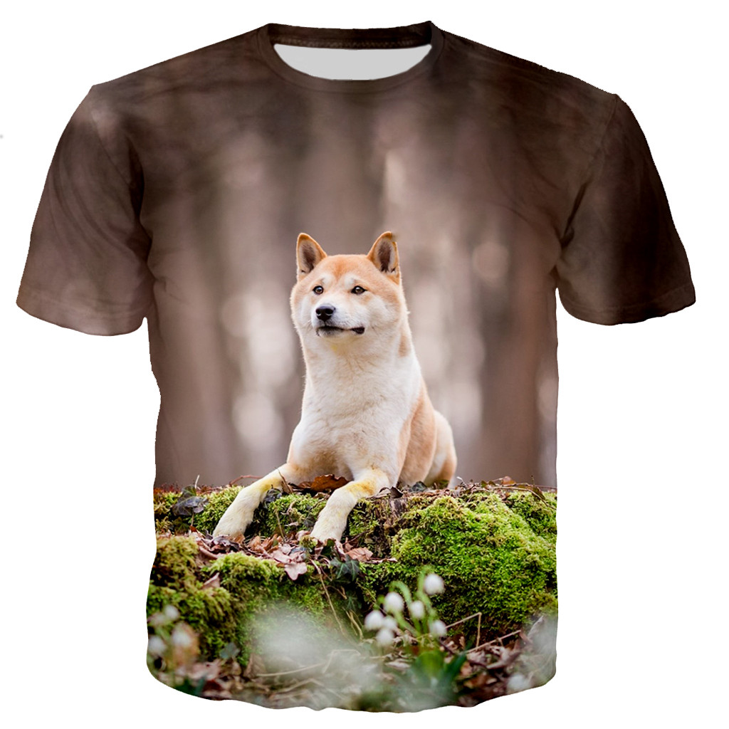 Title 6, T-shirt met korte mouwen en 3D-print voor honden