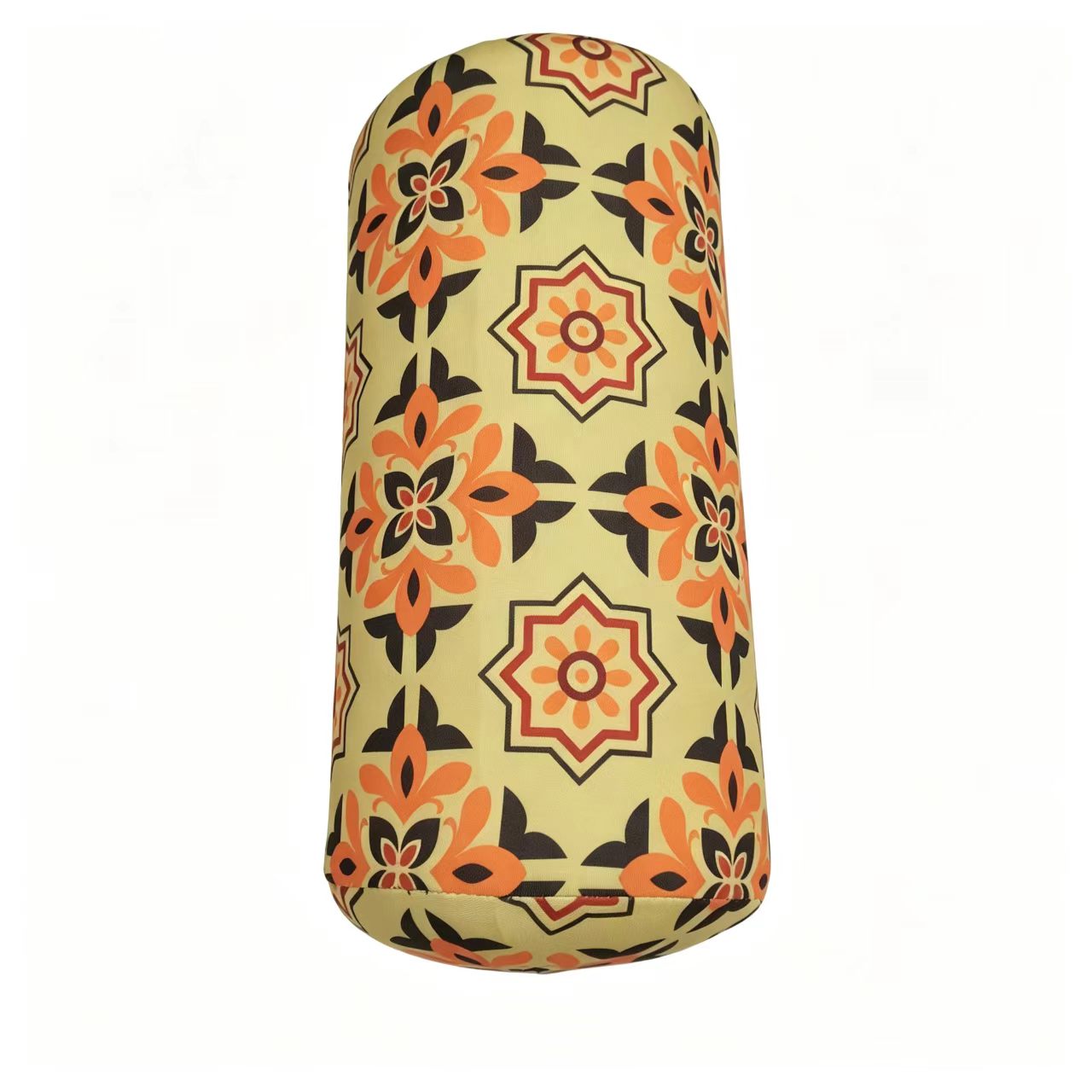 Memory Foam Bolster Pillow Moroccan Ethnic Geometric Cylinder Neck Roll Cushion Lumbar Support For Home Decor