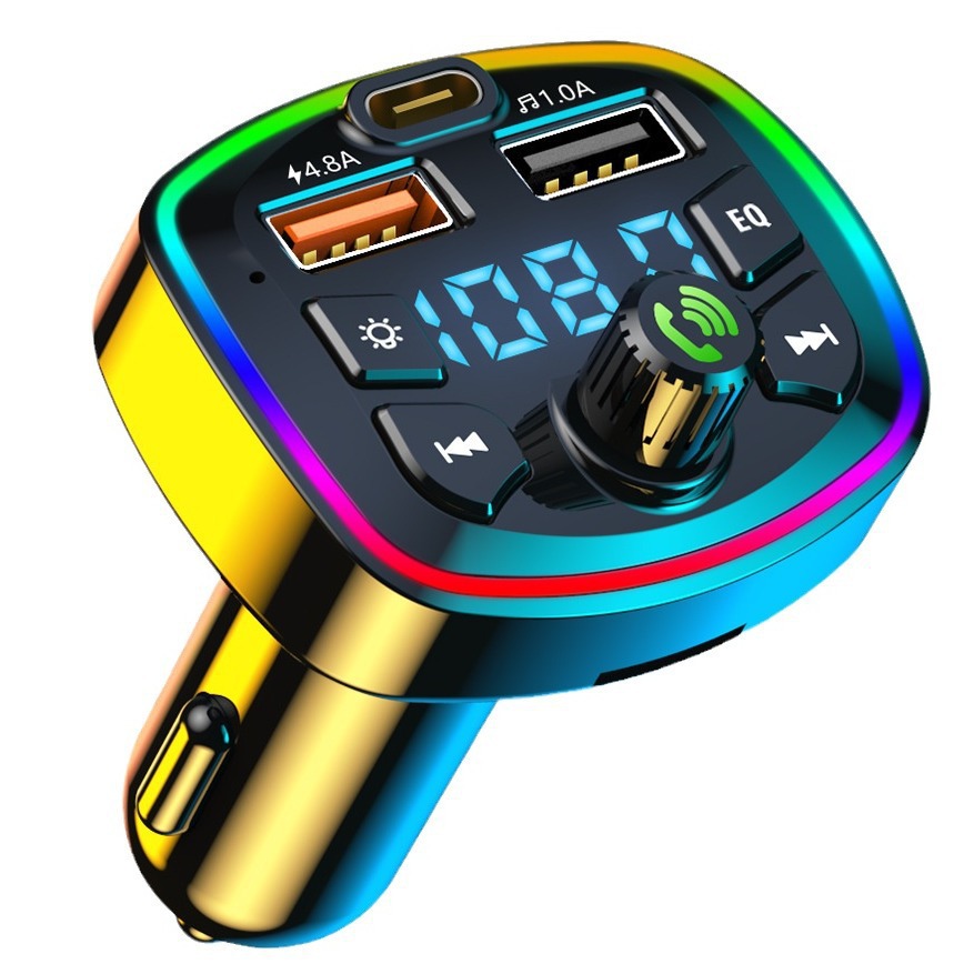 Cross-border New Bluetooth MP3 Car FM Frequency Digital Display Charger Player, Car Cigarette Lighter Fast Charger — foto 9